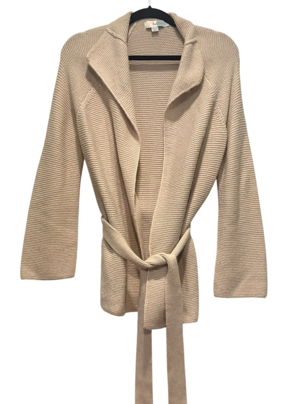 Boden - Women's Fiona Cardigan, Belted sweater. Size 4. Beige